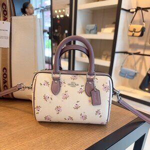 NWT Coach Mini Rowan Crossbody Bag With Floral Print CAL69